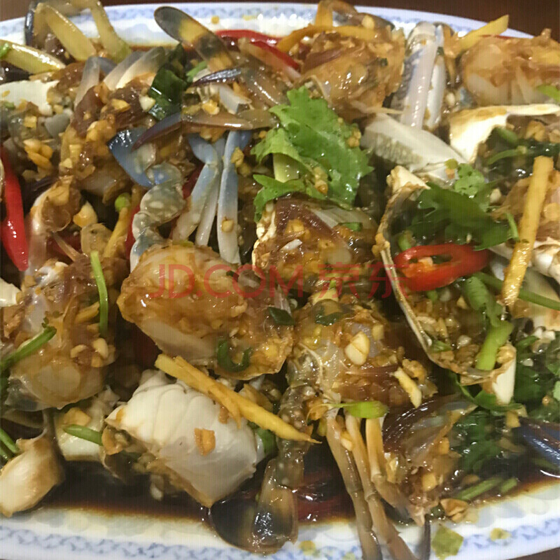 潮汕生腌海鲜螃蟹梭子蟹500g 罐装即食腌制新鲜卤蟹呛蟹水产