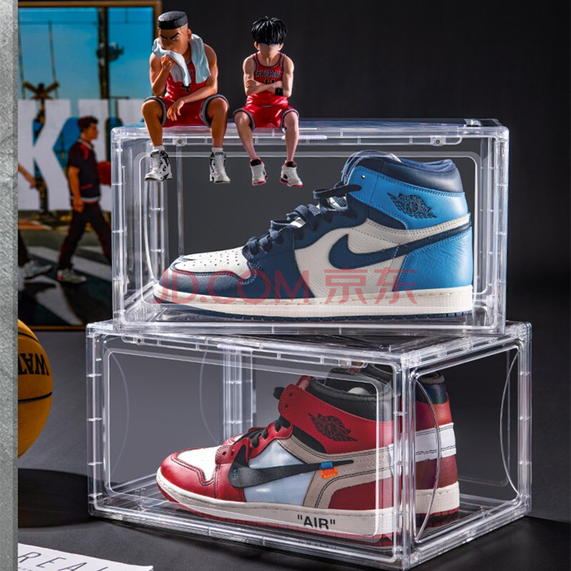 鞋盒收纳鞋盒透明篮球运动aj鞋盒鞋子收纳盒鞋盒收纳柜侧开式鞋盒柜鞋