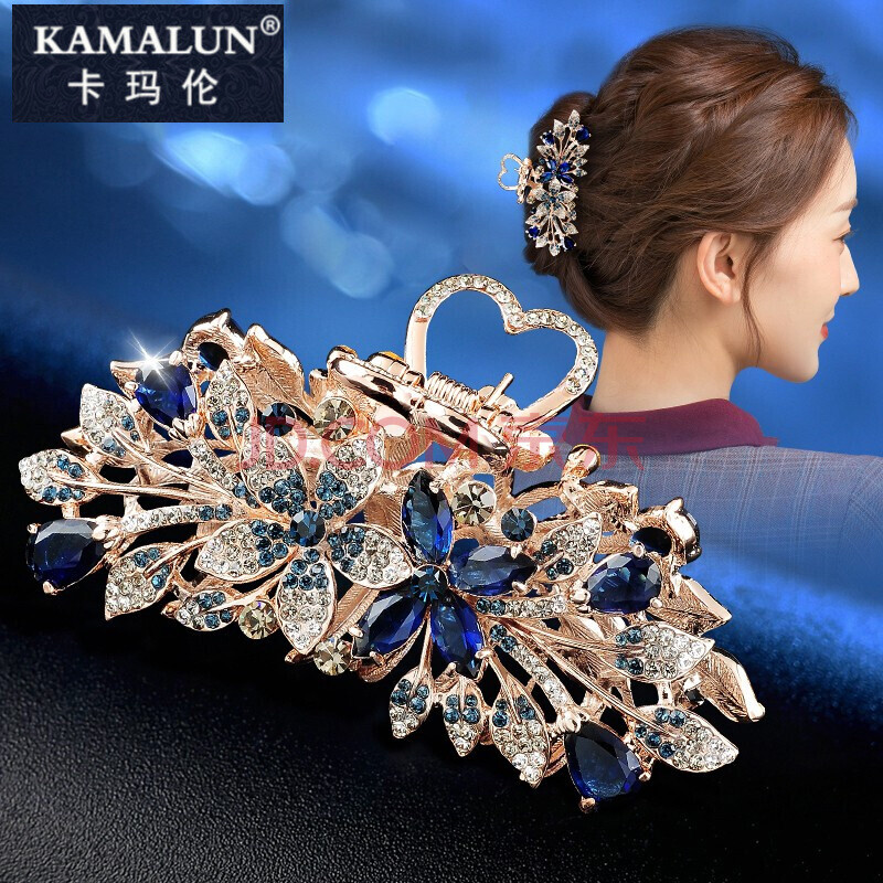 品牌发夹女奢华水晶一字夹边夹刘海2021年新款简约气质侧边发夹头饰