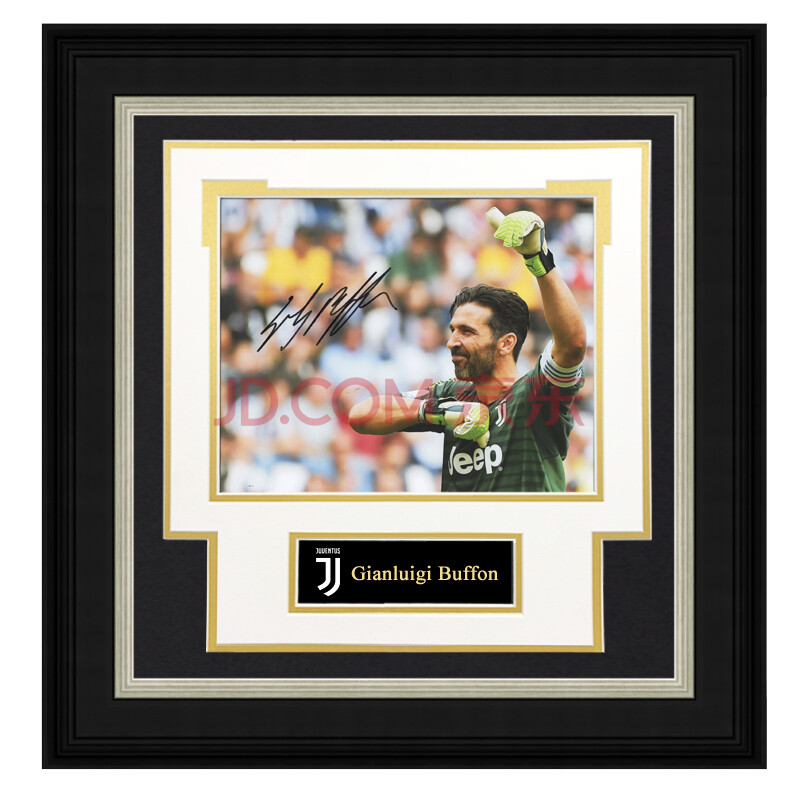 含sa证书 布冯buffon 尤文图斯 亲笔签名 照片 裱框