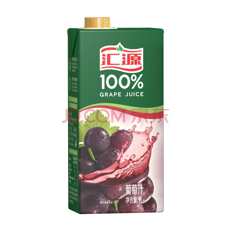 汇源果汁1l 100%葡萄汁 1l*6盒 礼盒装 果汁饮料大瓶整箱