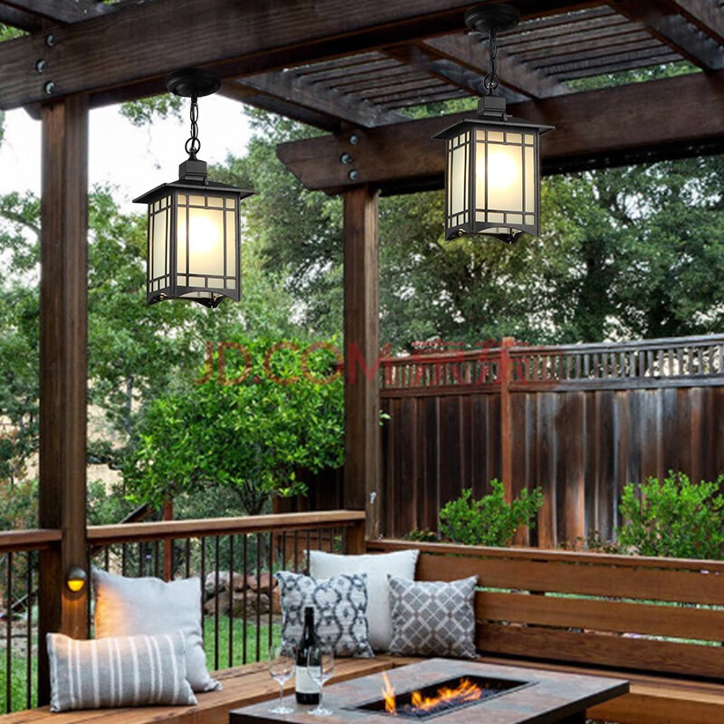 聚靓户外吊灯欧式庭院灯走廊露台过道灯室外防水花园别墅凉亭阳台灯