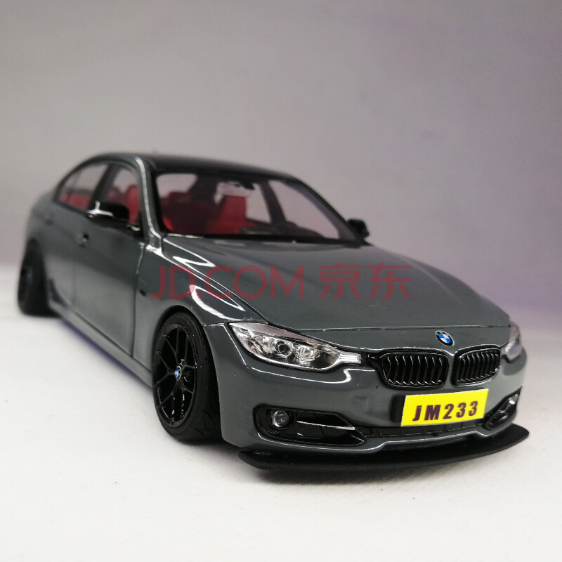 寶馬3系汽車模型1:24 330i 320m1 x5i8合金車模汽車擺件小車 水泥灰