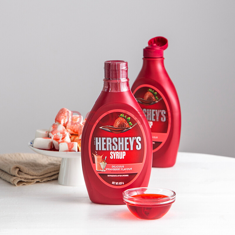 hersheys好时 冰激凌圣代草莓酱烘焙原料623g美国进口 草莓味
