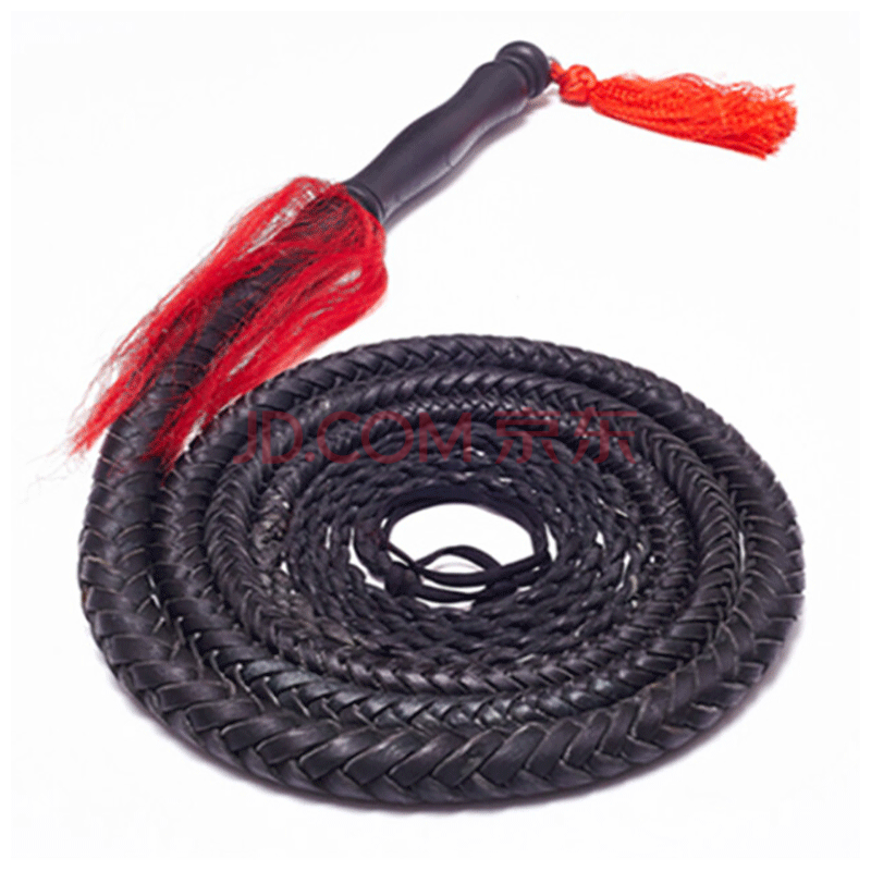 皮鞭子陀螺鞭鞭子响鞭甩鞭陀螺鞭武术防身鞭皮鞭子 黑色5米皮鞭