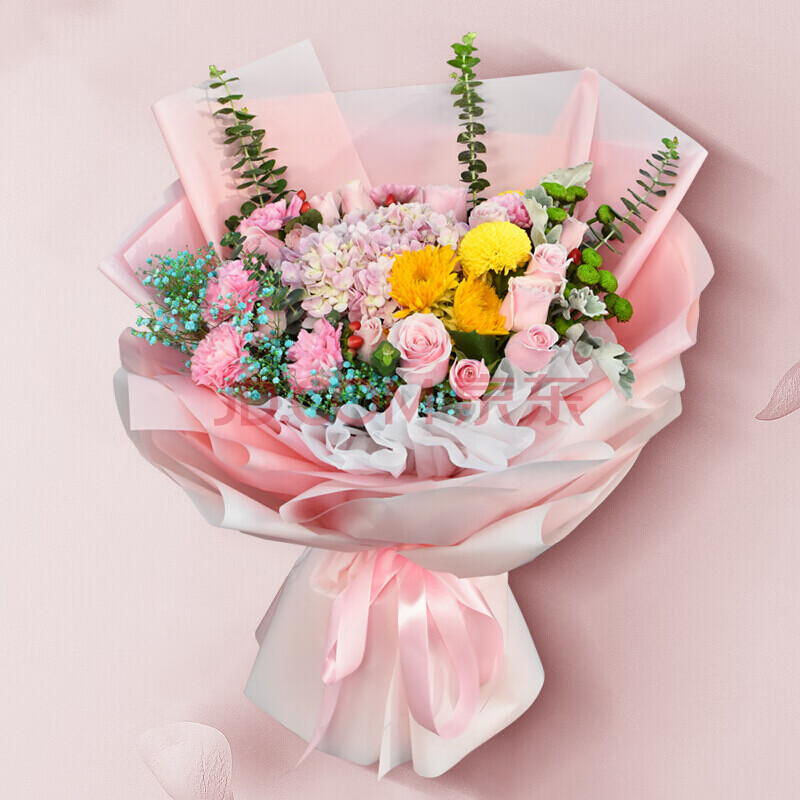 鲜花速递生日礼物同城送广州上海北京成都重庆深圳教师节生日创意绣球