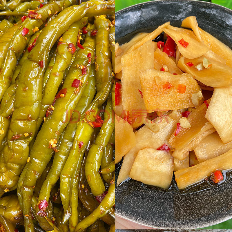 自制腌辣椒酸辣辣椒酱咸菜泡菜下饭菜脆辣青椒坛子辣椒速食菜 腌坛子