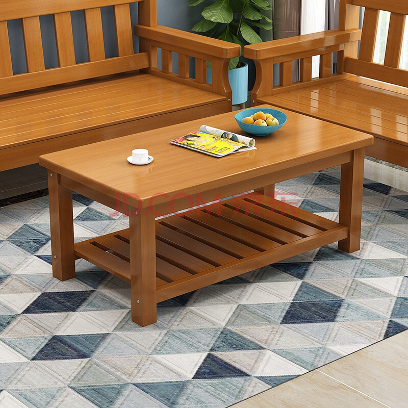 斯宇特现代简约实木茶几小户型配套双层创意泡茶小桌子飘窗客厅原木