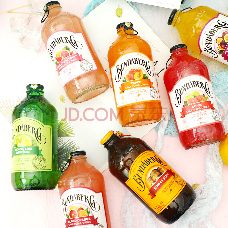 百香果果汁碳酸汽水饮料进口气泡水瓶装 【2瓶】宾得宝番石榴汁375ml