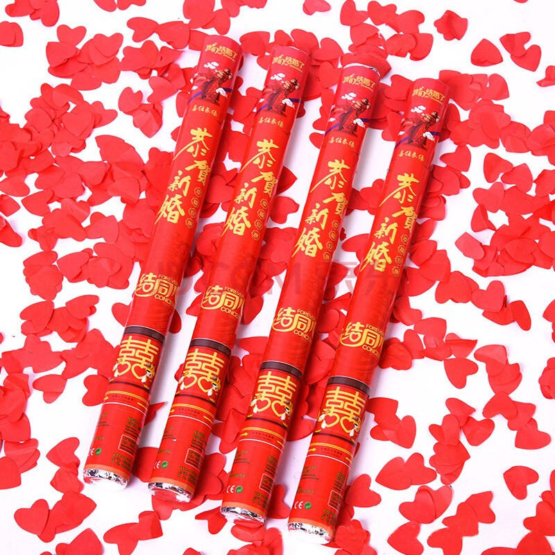 结婚礼花筒婚礼彩炮 结婚喷花礼炮开业庆典礼花筒狮盼礼宾花婚庆用品
