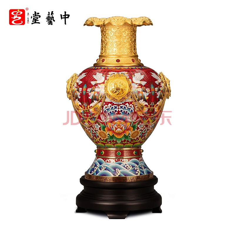 中艺盛嘉 张同禄 赵春明 老师作品《盛世荣光》同心尊花丝景泰蓝收藏