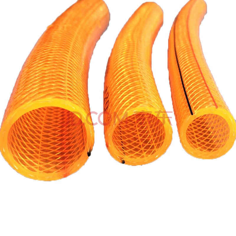 homeglen pvc塑料水管软管四季透明饮水蛇皮管 橙色纯新料1.2寸5米