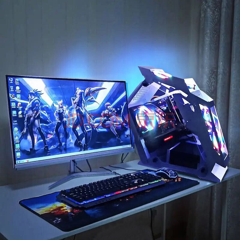 32英寸i7全新网吧台式组装电脑主机全套办公高配整机水冷吃鸡ku&si