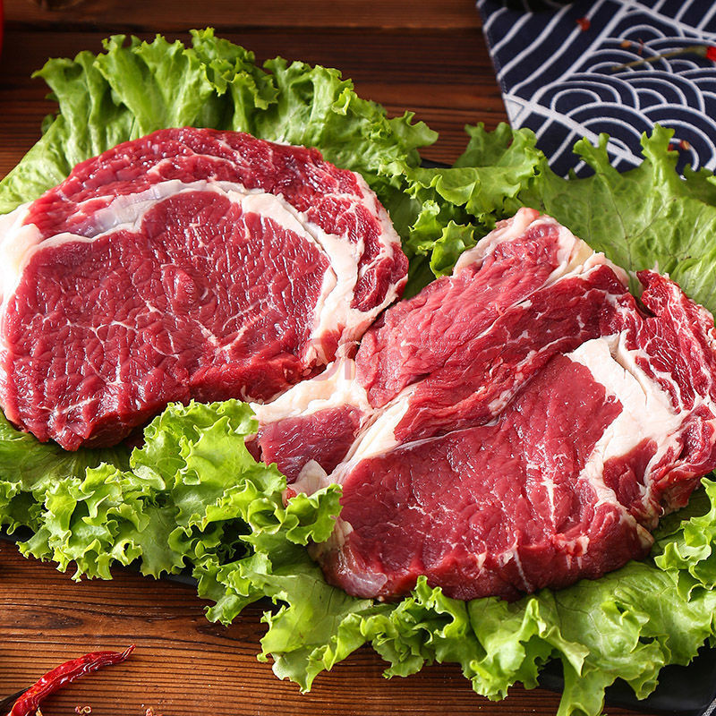 雪花牛上脑新鲜原切牛肉无注水现宰国产牛肉批发顺丰生牛肉 4斤雪花牛