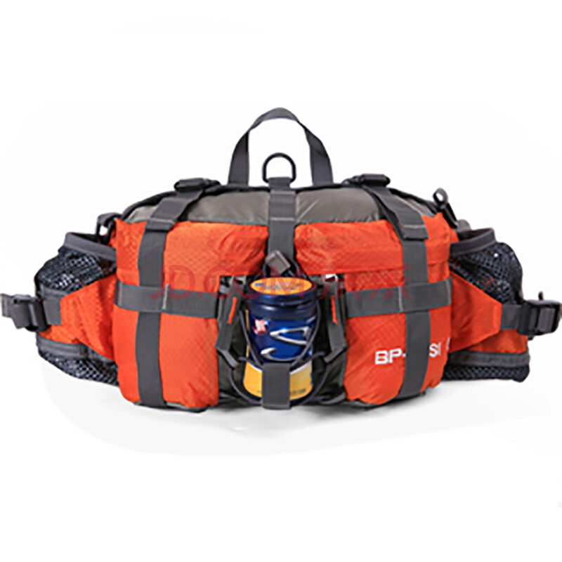 外腰包多功能旅行装备男女款登山运动旅游水壶骑行背包防水 橙色 单双
