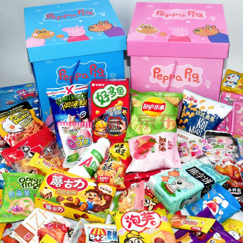 儿童零食3岁5岁组合装小吃休闲健康营养一整箱生日礼物 男孩蓝猫礼盒