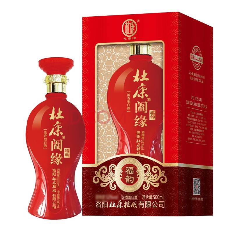 杜康阖缘福韵浓香白酒 42度单瓶(1瓶*500ml)
