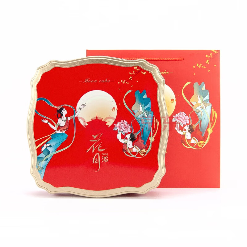 新款中秋月饼包装礼盒冰皮高档4粒一斤装空铁盒烘焙蛋