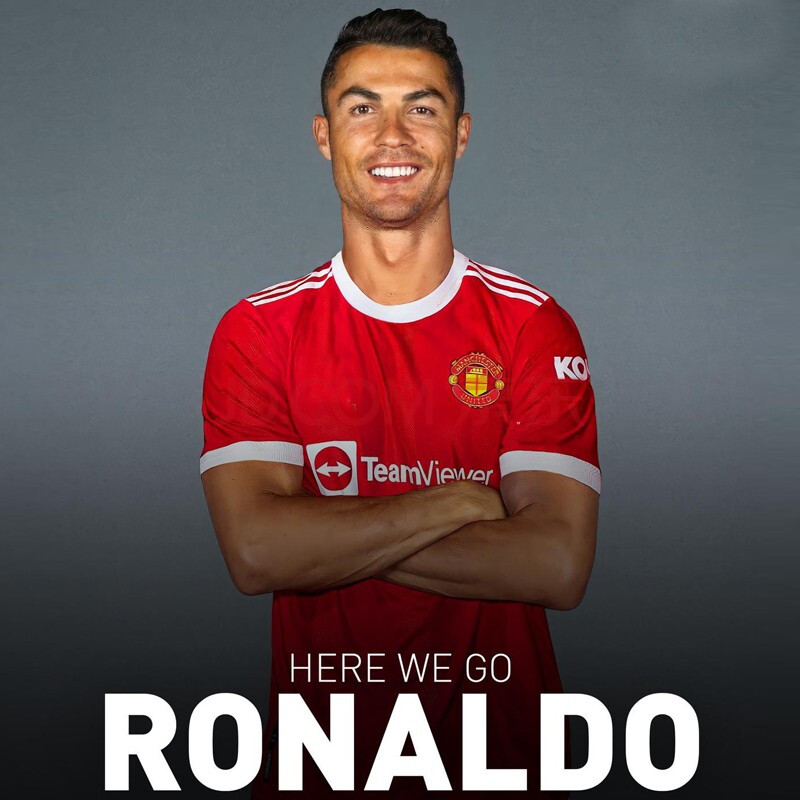 2021-22赛季曼联球衣7号c罗足球服套装小小罗球衣队服主场客场训练服