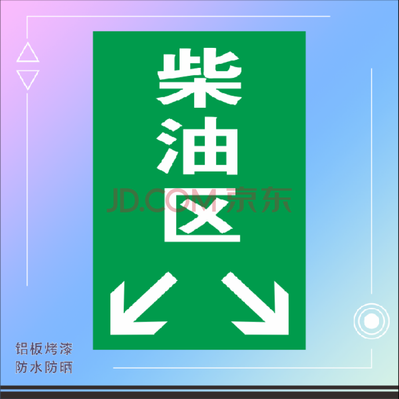 加油站嚴禁停車汽油區 消防安全應急警示牌 鋁板周知卡提示標牌 柴油