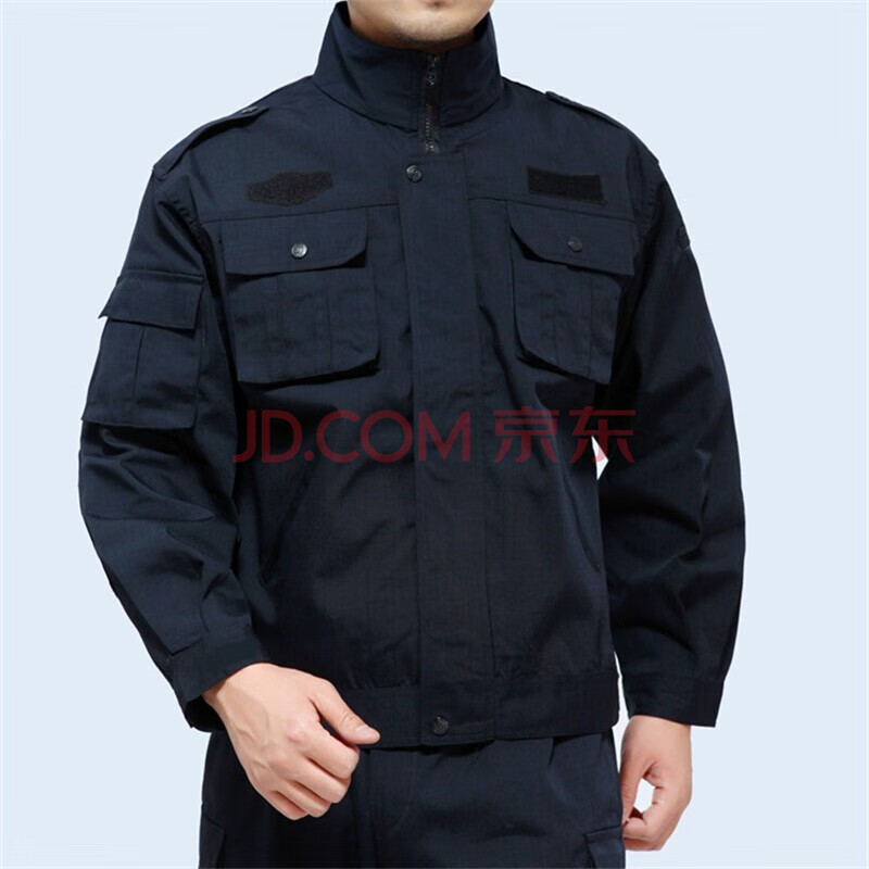 狂七99网格执勤服网格作训执勤服警黑战训服保安作训服男耐磨长袖物业