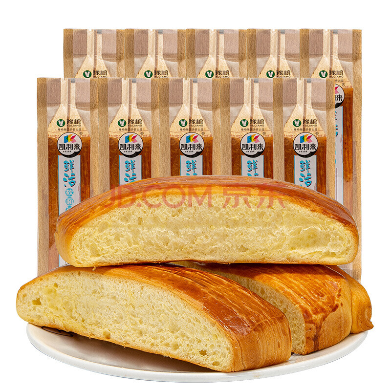 凯利来软手撕面包长条早餐网红面包800g蛋糕休闲零食充饥整箱糕点 软
