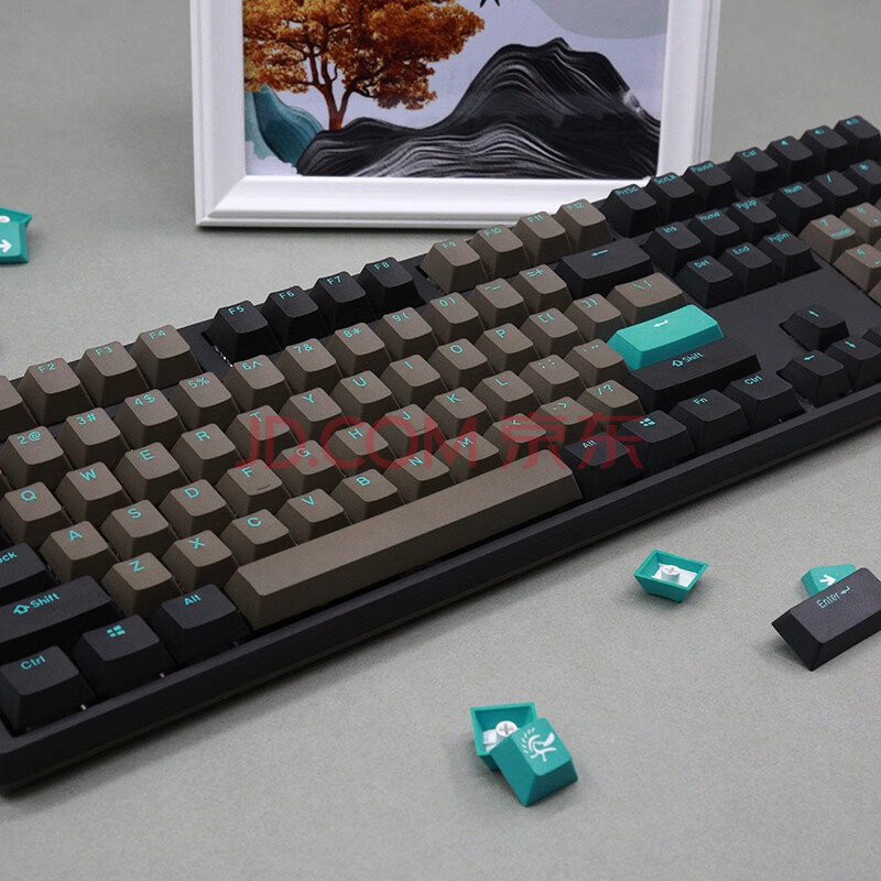 ducky吉利鸭zero 9108青豆机械键盘有线ttc金粉凯华轴办公魔力鸭 青豆