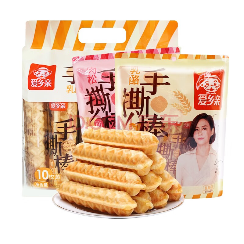 爱乡亲 乳酪味/肉松味手撕棒 乳酪味338g
