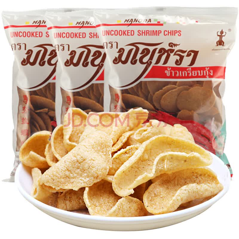 泰国进口 水妈妈宋卡生虾片500克manora马努拉水妈妈鲜虾饼龙虾片油炸