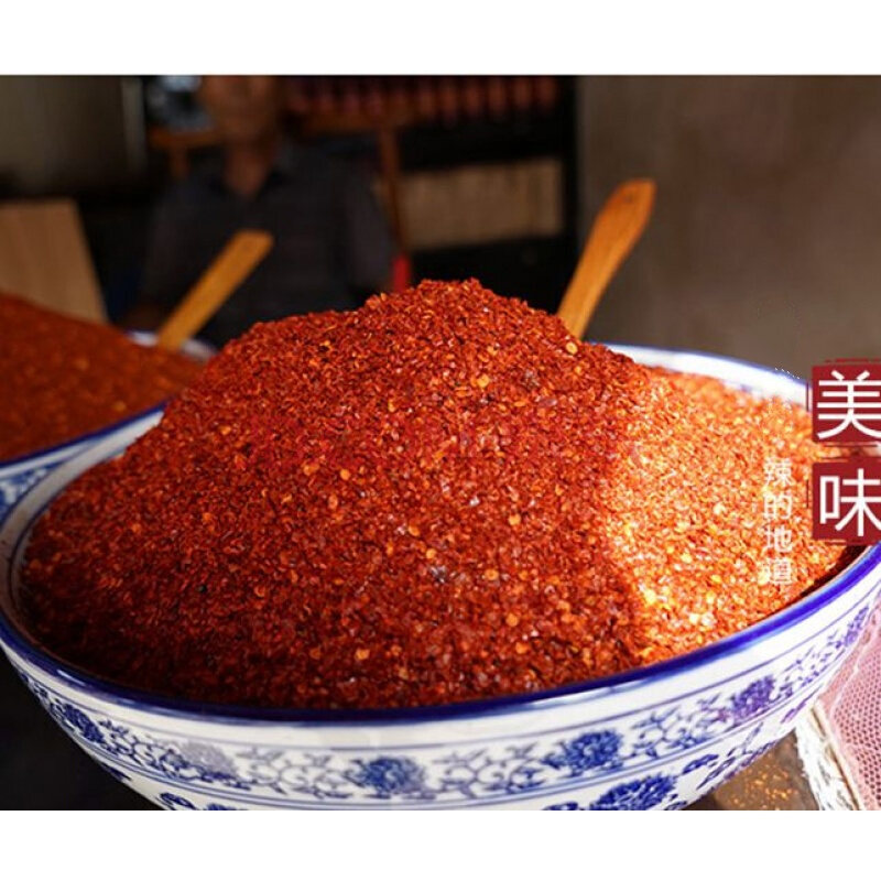 陕西特产秦椒 辣椒面 干辣椒 辣面 中粗中辣粗面 500g
