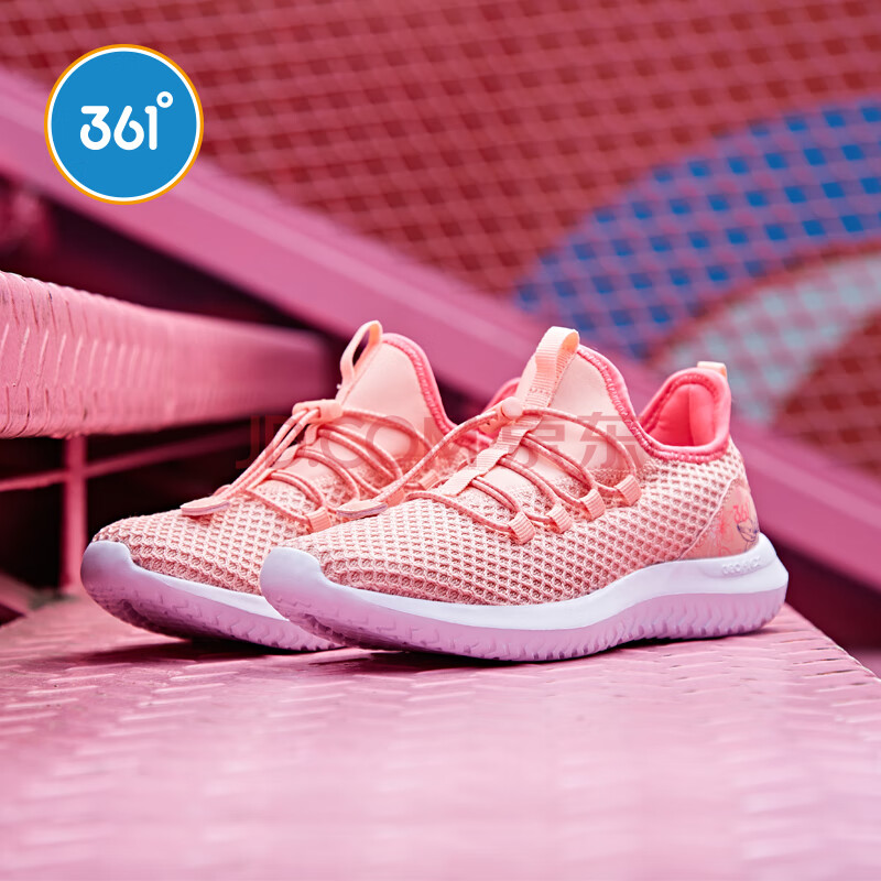 361度童鞋女童跑鞋 中大童网面透气儿童运动鞋 2019年新品 n81913508