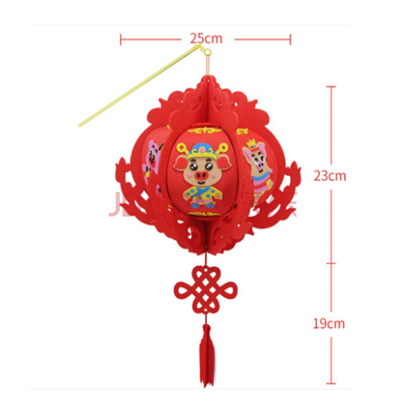 春節元宵燈籠兒童手工製作燈籠diy eva宮燈材料包新年幼兒園花燈掛飾