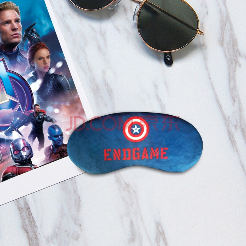毛绒眼罩舒适遮光冰敷可调节礼品生日礼物店铺乔迁结婚礼品 美国队长