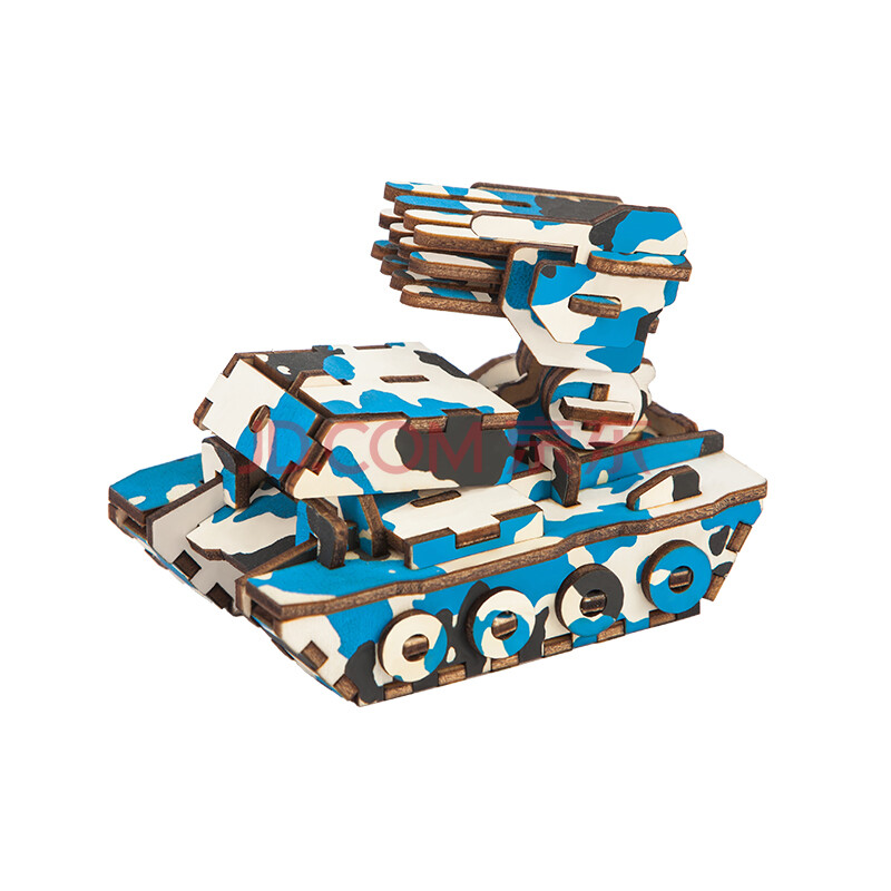 模型男孩子益智拼装积木智力拼图手工木头房子木制飞机导弹车6-8岁