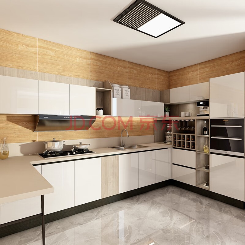 【欧派橱柜定制浪漫密码系列】现代简约整体厨房厨柜装修 石英石台面