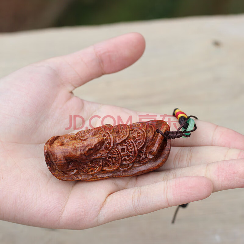 【新品】老挝黄花梨木雕手把件 貔貅工艺品小把玩小件 夜夜数钱