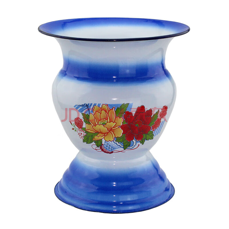 尿壶老人尿桶防臭加厚带盖老式尿盆家用孕妇高脚痰盂罐女 高脚蓝色 高