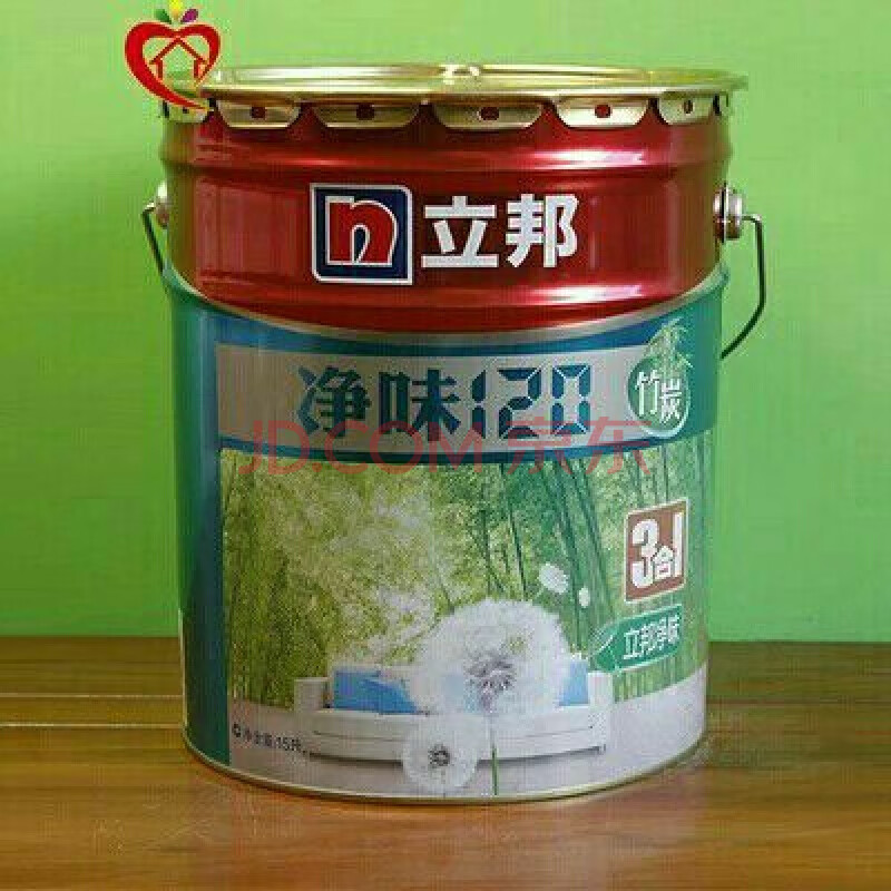 净味120竹炭三合一墙面乳胶漆防水防霉耐擦调色自刷翻新 白色 15l