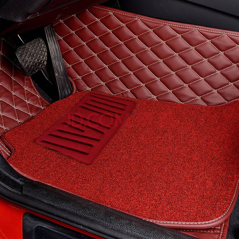 五福金牛 环保汽车脚垫 全包围脚垫 专车专用 酒红色 6/7座@飞行家