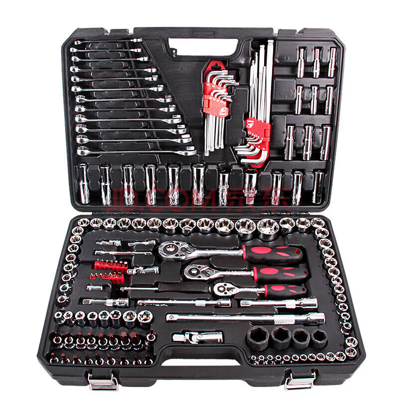 汽修工具套装机修工具箱套筒棘轮扳手组套汽车机械维修箱套筒工具套装