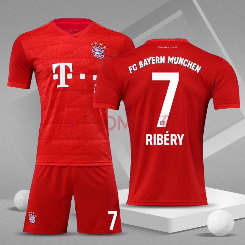 拜仁慕尼黑球服成人儿童足球服套装男定制队服团购 主场7号-里贝里 xl