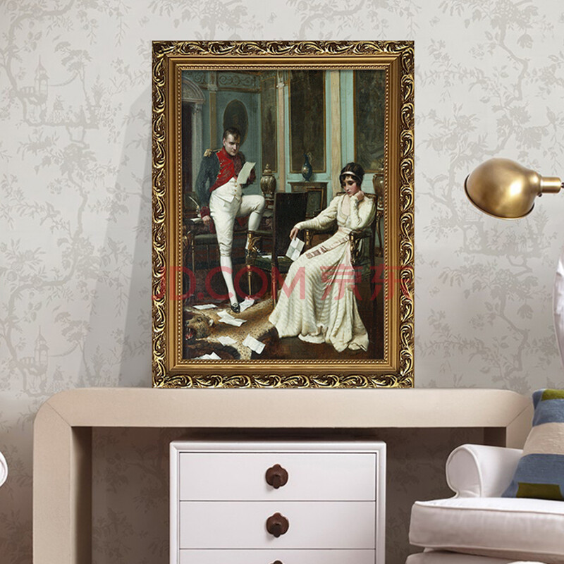 欧式人物油画仿真世界名画拿破仑画像挂画现代客厅书房办公室墙面装饰