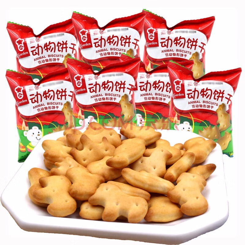 嘉顿动物饼干儿童小饼干仿动物形办公室休闲零食500g散装称重小包装