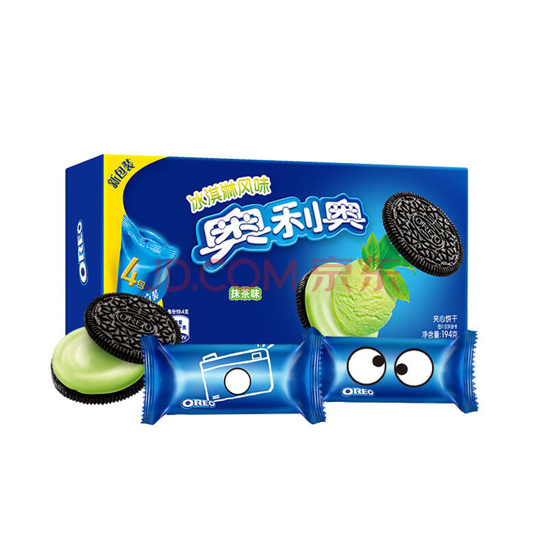 奥利奥冰淇淋抹茶味夹心饼干194g/盒
