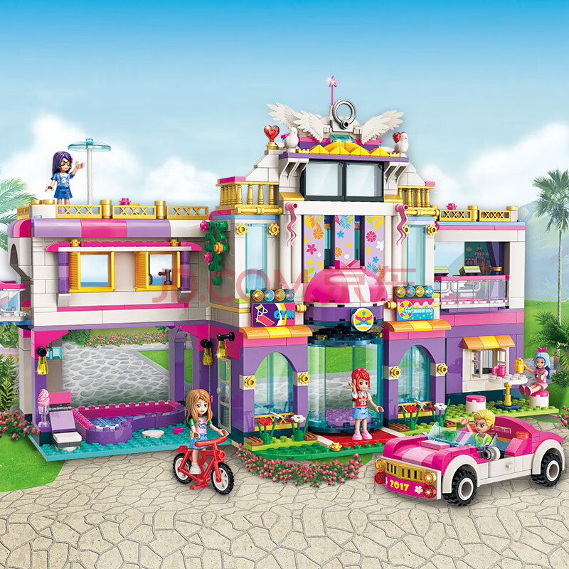 启蒙乐高积木女孩城堡别墅摩天轮酒店房子公主屋女生拼装玩具拼图6岁7