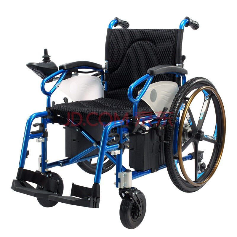 老年人电动轮椅折叠轻便后载人手动电动进口双重减速电机瘫痪高位截肢