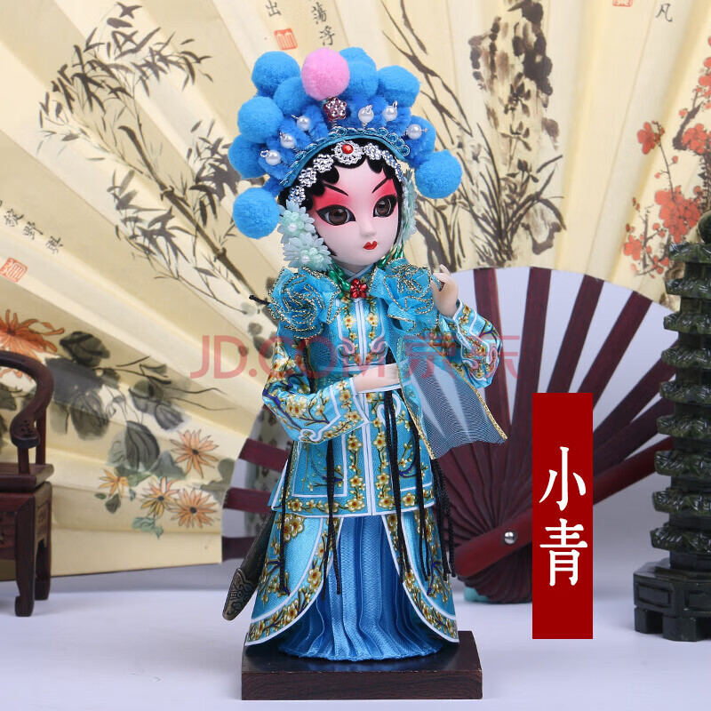 怡捷 京剧脸谱绢人娃娃大号摆件工艺品中国风北京特色礼品外事出国送