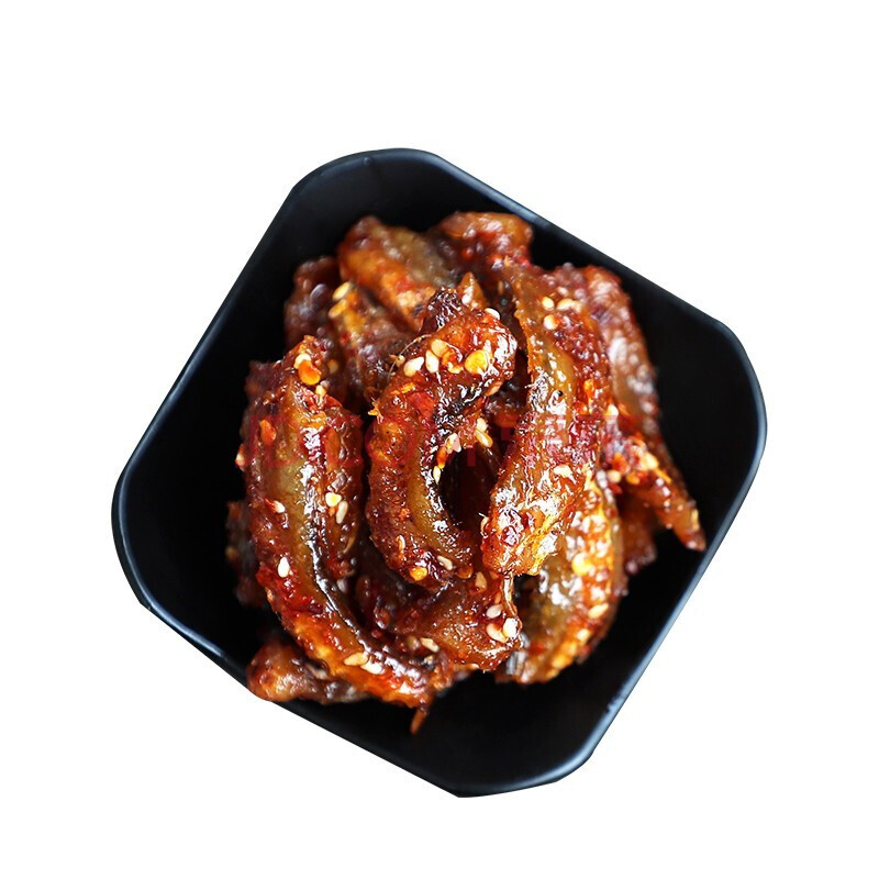 口水族凤尾鱼麻辣味60g零食即食鱼干蜜汁咸鱼甜辣香辣小鱼海鲜 60g*10