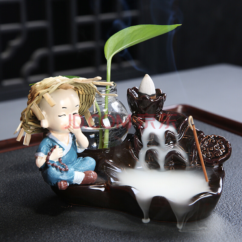 摆件茶台茶宠摆件可养小和尚倒流香茶桌茶台茶具茶道配件小茶玩茶宝