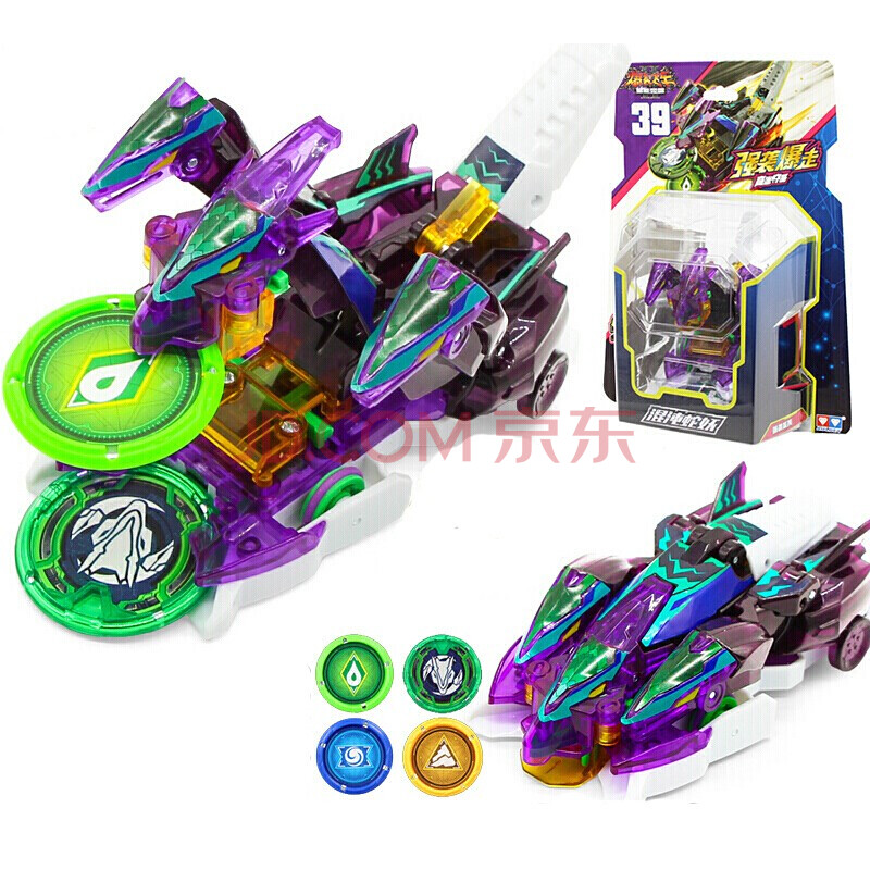 爆裂飞车3晶片包充能觉醒晶片儿童变形玩具 强袭系列【混沌蛇妖】含3